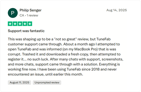 TrustPilot User Review Philip