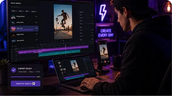 Acelera la producción de TikToks, Reels y Shorts