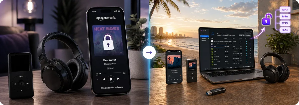 Limitaciones de descarga en Amazon Music App