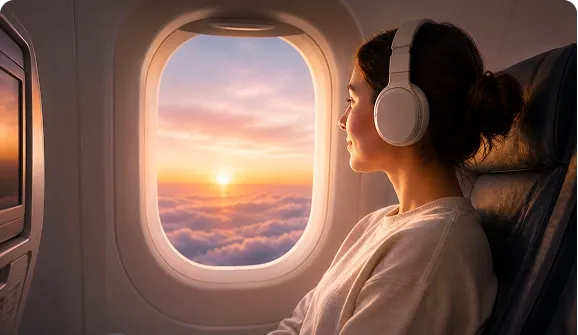 Escuchar sin conexión durante viajes